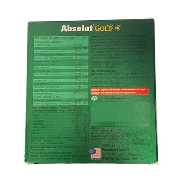 Absolut Gold Strip Of 10 Capsules