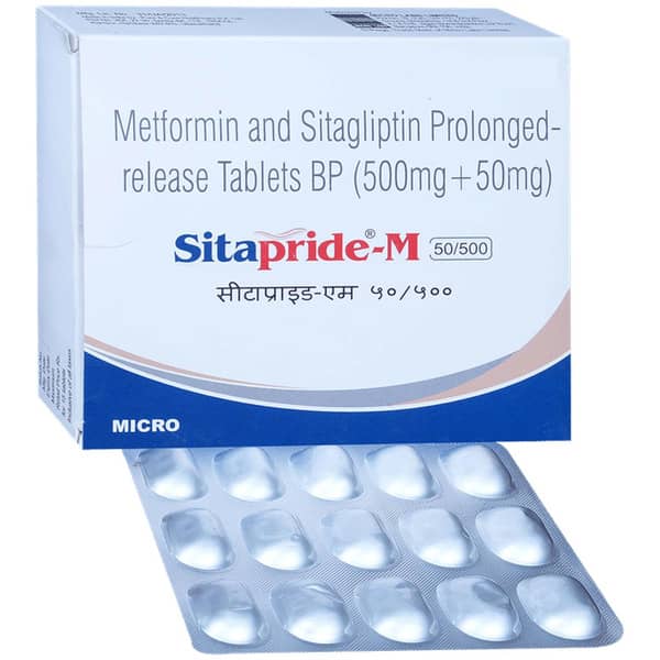Sitapride M 50/500mg Strip Of 15 Tablets