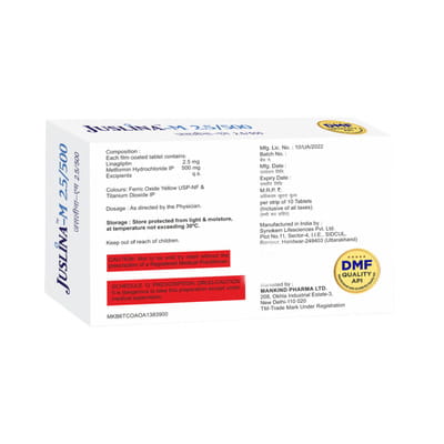 Juslina M 2.5/500mg Strip Of 10 Tablets
