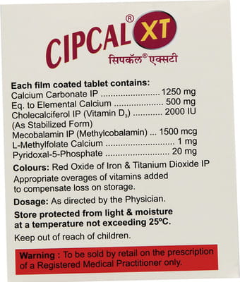 Cipcal Xt Strip Of 15 Tablets