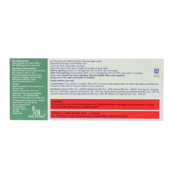 Awiqli Flextouch 2100Iu Pre Filled Pen Of 3Ml Solution For Injection