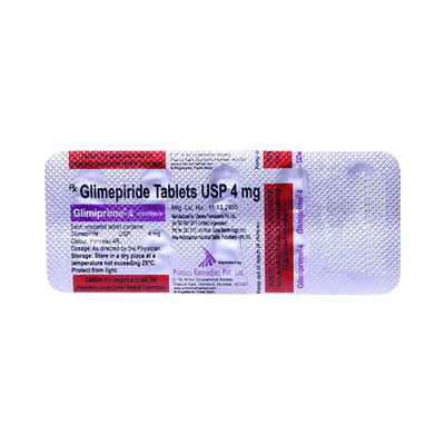Glimiprime 4mg Strip Of 15 Tablets