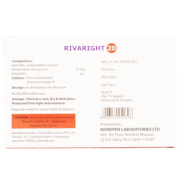 Rivaright 20Mg Strip Of 14 Tablets