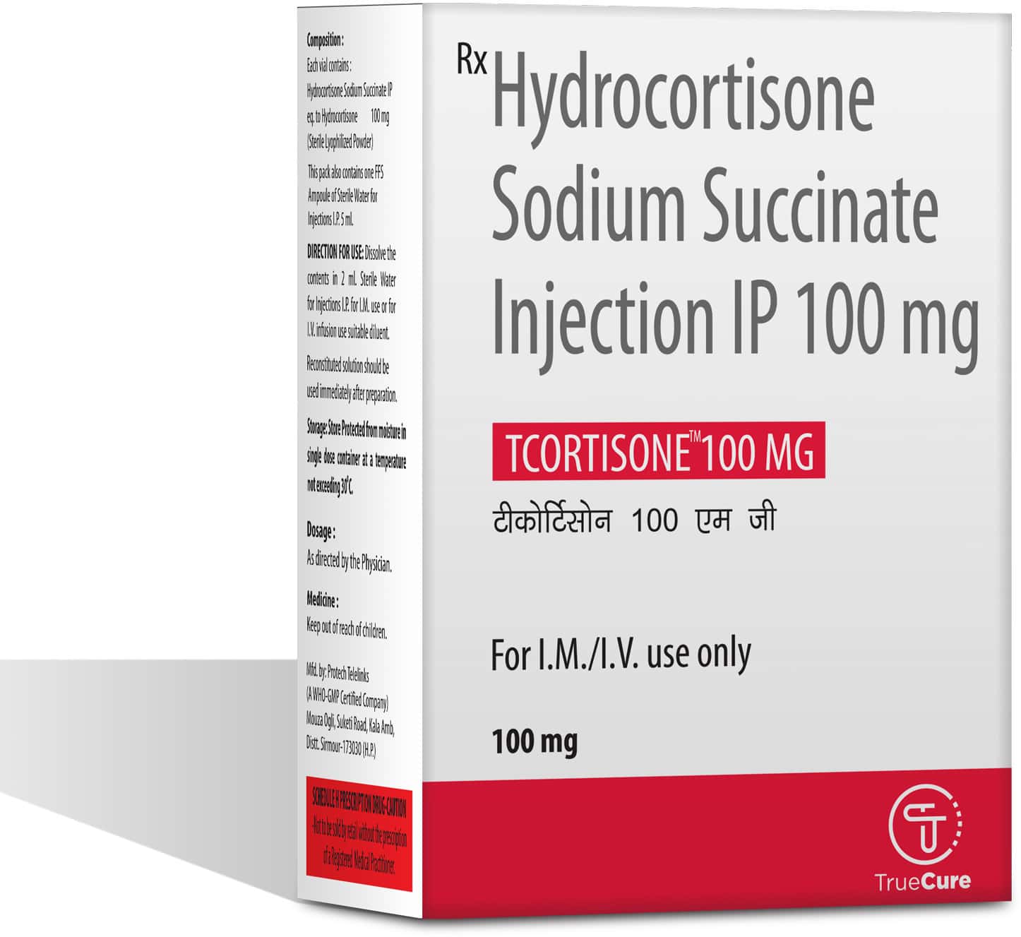 tcortisone 100mg dry vial of 1 powder for injection