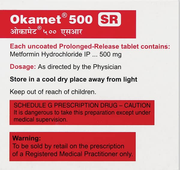 Okamet Sr 500mg Strip Of 15 Tablets