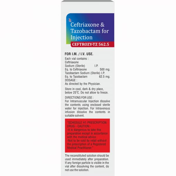 Ceftrozy Tz 562.5mg Dry Vial Of 1 Powder For Injection