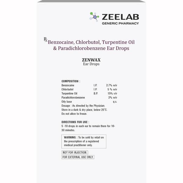 Zenwax Bottle Of 10ml Ear Drops