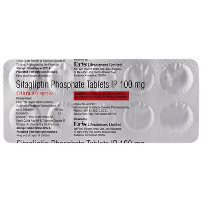 Glura 100mg Strip Of 10 Tablets