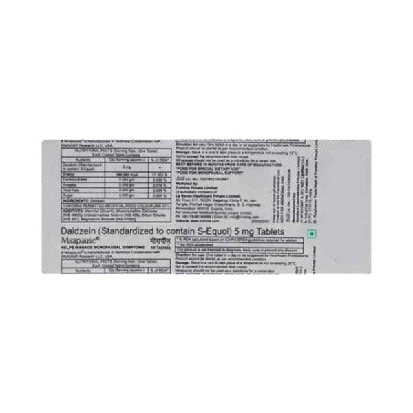 Mirapause 5mg Strip Of 10 Tablets