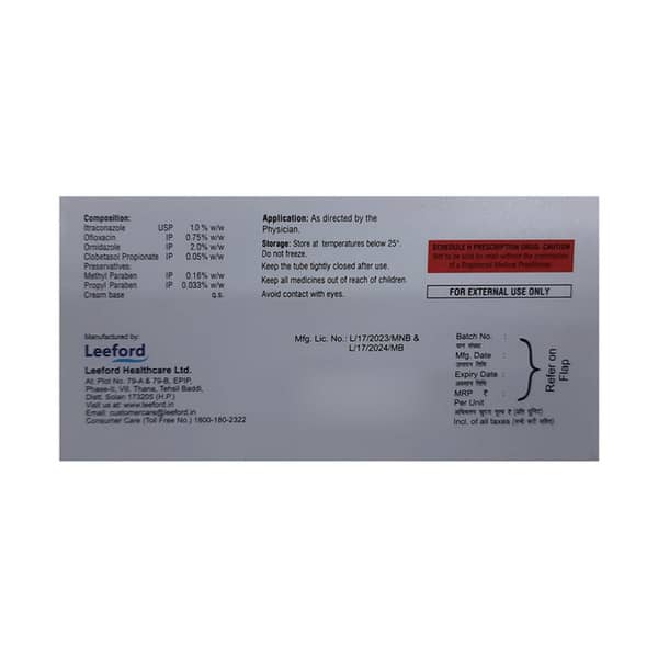 Itrostred Oc Tube Of 25gm Cream