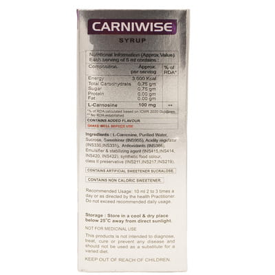 Carniwise Bottle Of 200ml Syrup