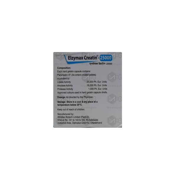 Elzymax Creatin 25000 Strip Of 10 Capsules