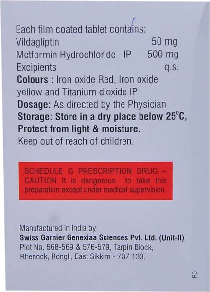 Diavild M 500mg Strip Of 15 Tablets