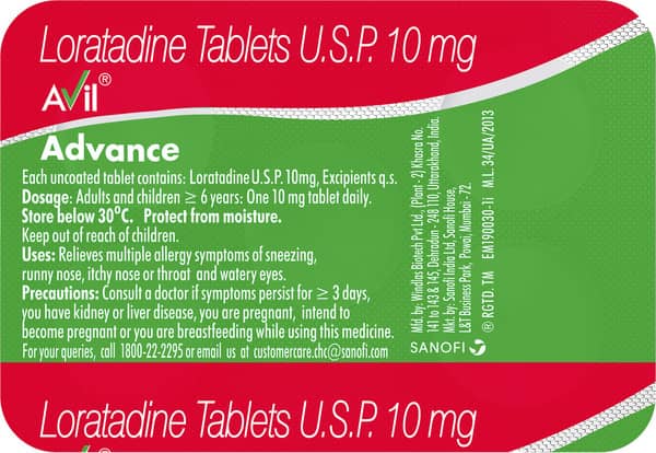 Avil Advance Tablet 5'S