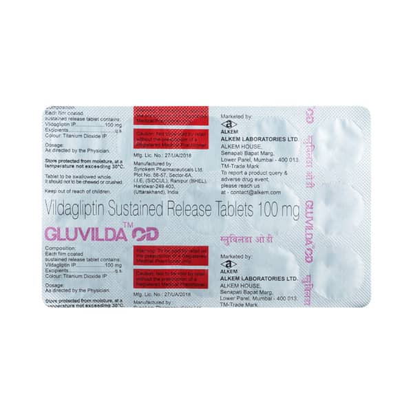 Gluvilda Od 100mg Strip Of 10 Tablets