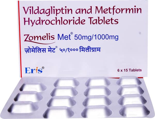 Zomelis Met 50/1000mg Strip Of 15 Tablets