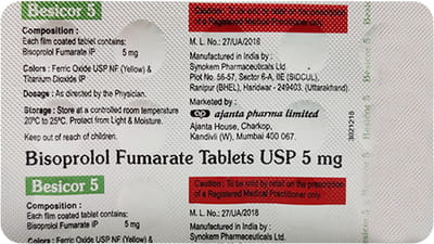 Besicor 5mg Strip Of 15 Tablets