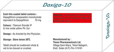 Daxiga 10mg Strip Of 10 Tablets