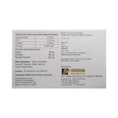 Brutozyme Strip Of 10 Tablets