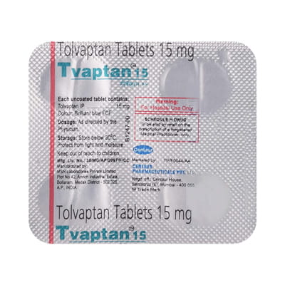 Tvaptan 15mg Strip Of 10 Tablets