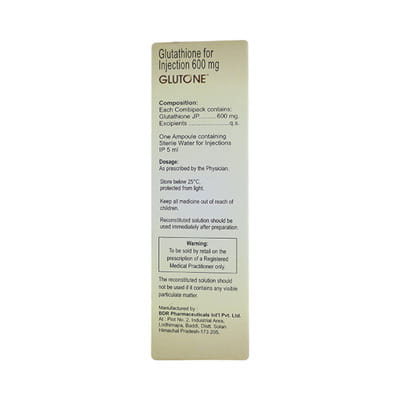 Glutone 600mg Dry Vial Of 1 Powder For Injection