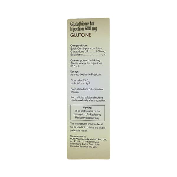 Glutone 600mg Dry Vial Of 1 Powder For Injection