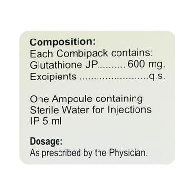 Glutone 600mg Dry Vial Of 1 Powder For Injection
