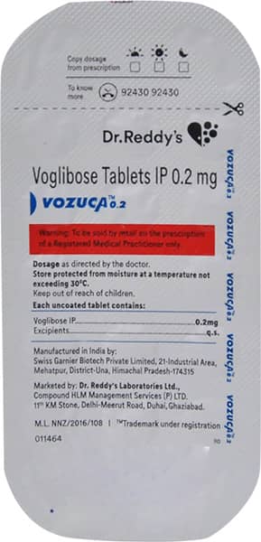 Vozuca 0.2Mg Strip Of 15 Tablets