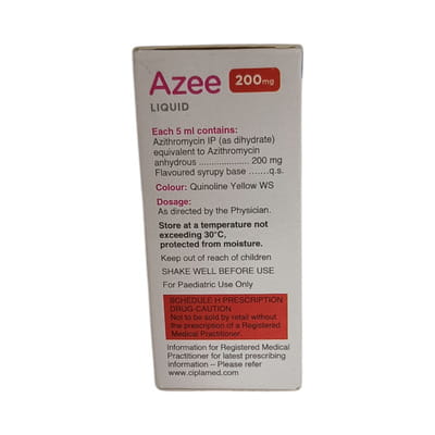 Azee 200mg Peppermint And Orange Flavour Bottle Of 15ml Oral Liquid