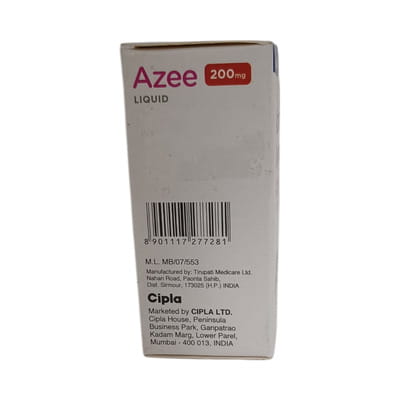 Azee 200mg Peppermint And Orange Flavour Bottle Of 15ml Oral Liquid