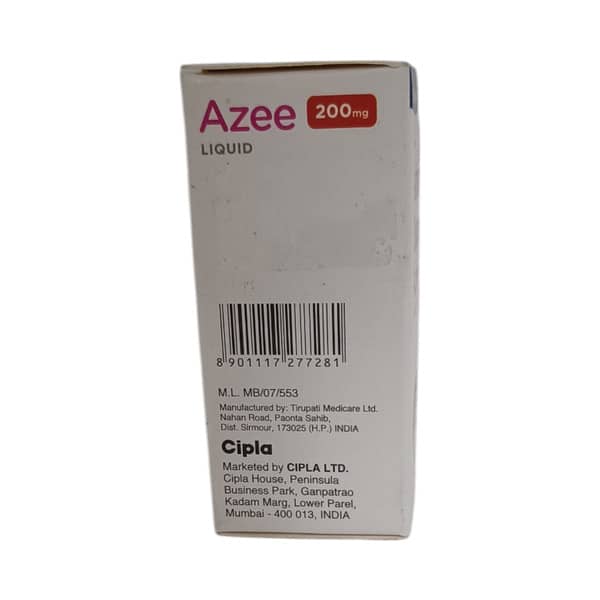 Azee 200mg Oral Liquid | Peppermint And Orange Flavour