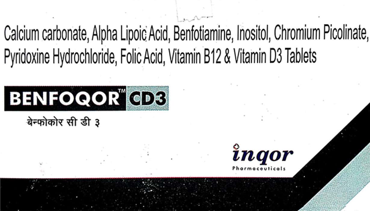 Benfoqor Cd3 Strip Of 10 Tablets: Uses, Side Effects, Price & Dosage ...