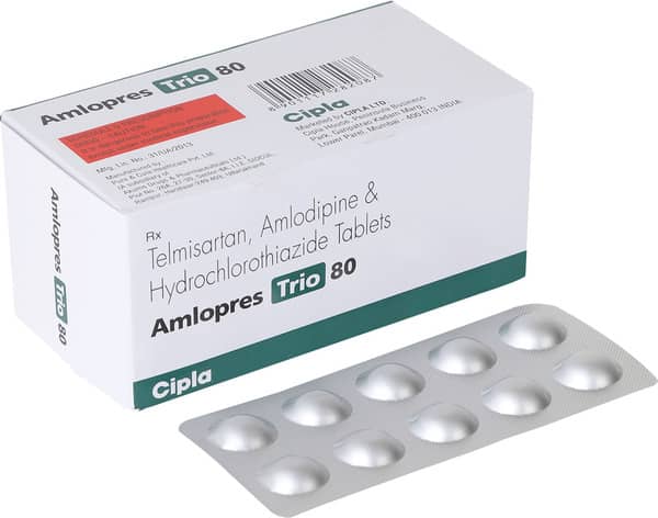 Amlopres Trio 80mg Strip Of 10 Tablets