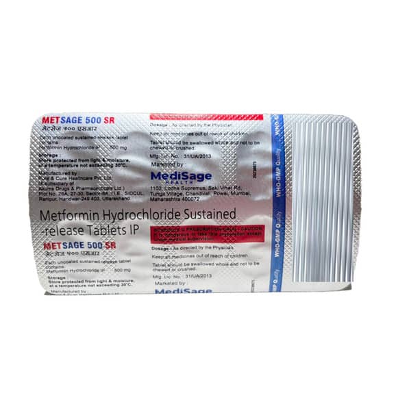 Metsage 500mg Sr Strip Of 10 Tablets