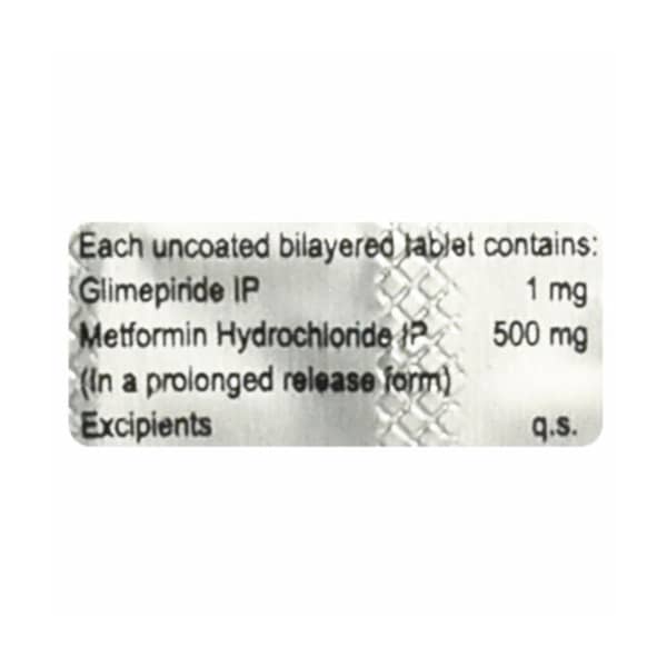 Glimzab M 1/500Mg Strip Of 15 Tablets