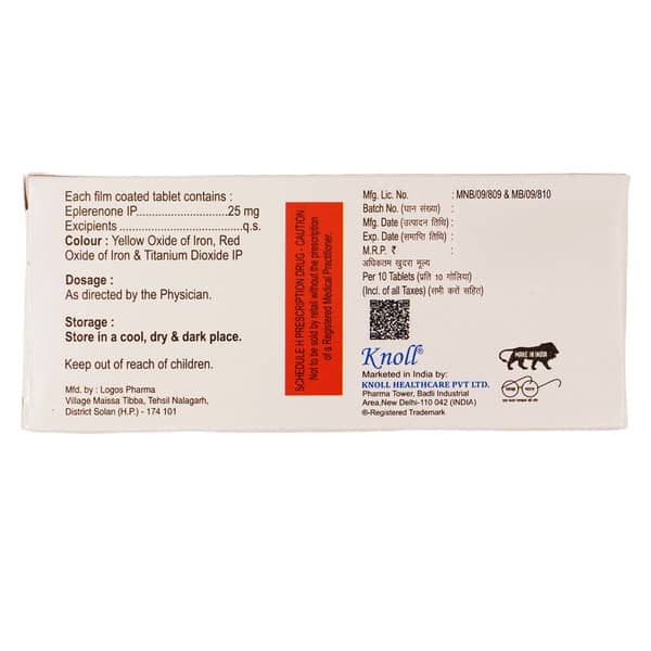 Eplerenol 25Mg Strip Of 10 Tablets