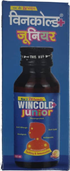 Wincold Plus Junior Tutti Fruti Ice Cream Flavour Bottle Of 60ml Suspension