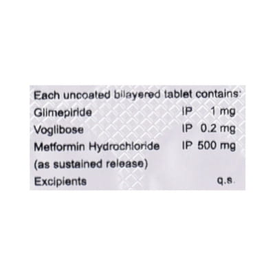 Glimibrit Mv 1mg Strip Of 15 Tablets