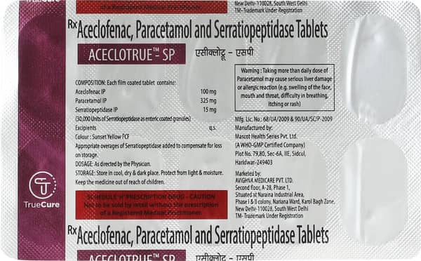 Aceclotrue-SP Tablet
