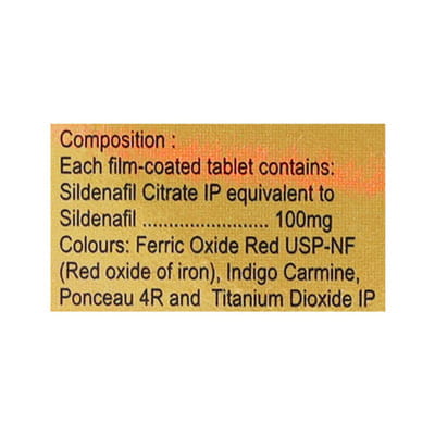 Zenegra Red 100 Mg Strip Of 4 Tablets