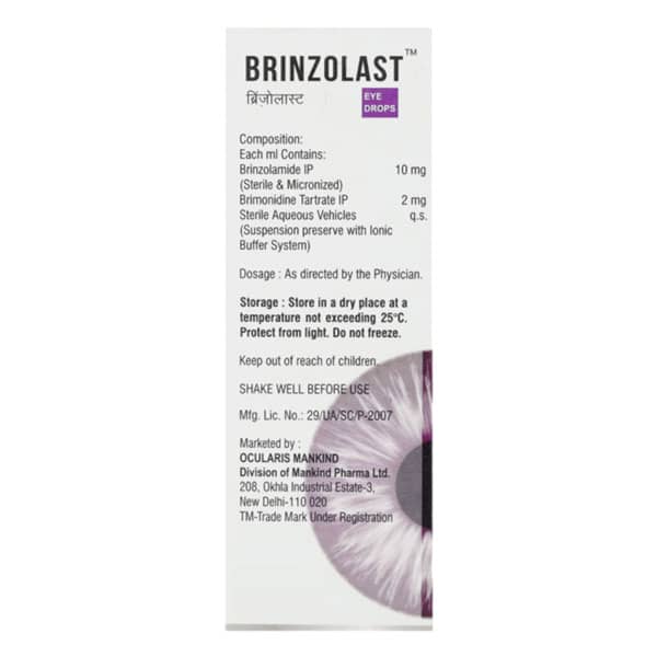 Brinzolast Bottle Of 5ml Eye Drops