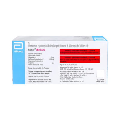 Glimer M 2mg Forte Strip Of 15 Tablets