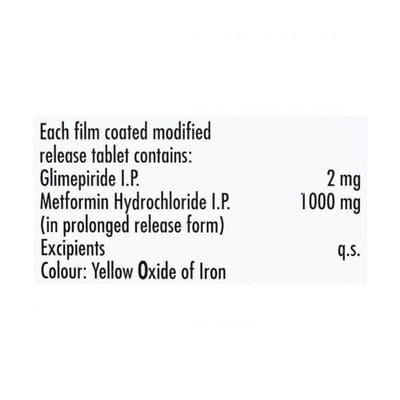 Glimer M 2mg Forte Strip Of 15 Tablets