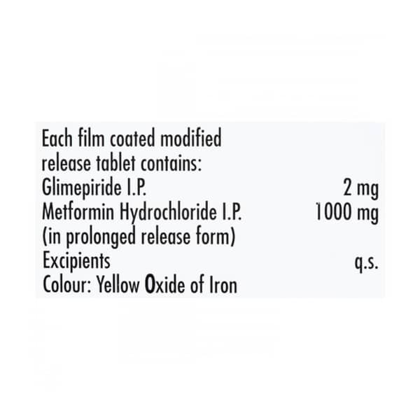 Glimer M 2mg Forte Strip Of 15 Tablets