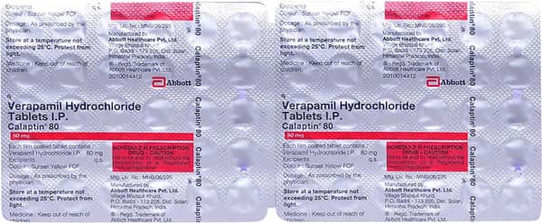 Calaptin 80mg Strip Of 30 Tablets