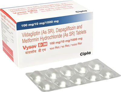 Vysov Dm 100/10/1000mg Strip Of 10 Tablets