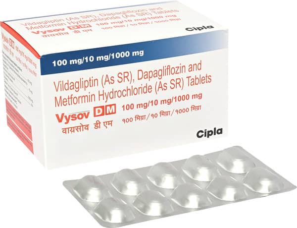 Vysov Dm 100/10/1000mg Strip Of 10 Tablets