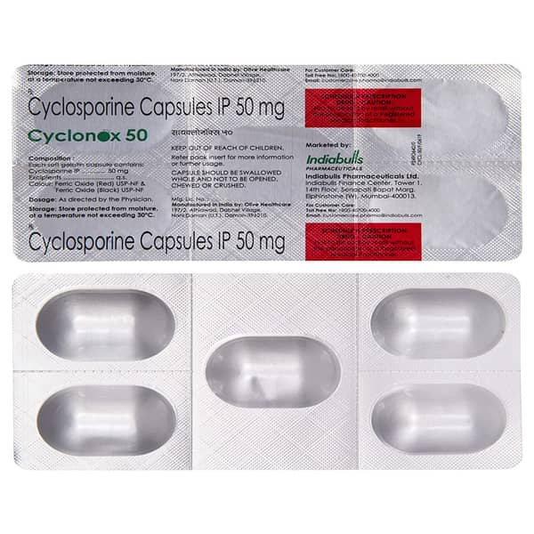 Cyclonox 50Mg Strip Of 5 Capsules