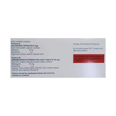 Silodal M 50mg Strip Of 14 Capsule And Tablet Combikit