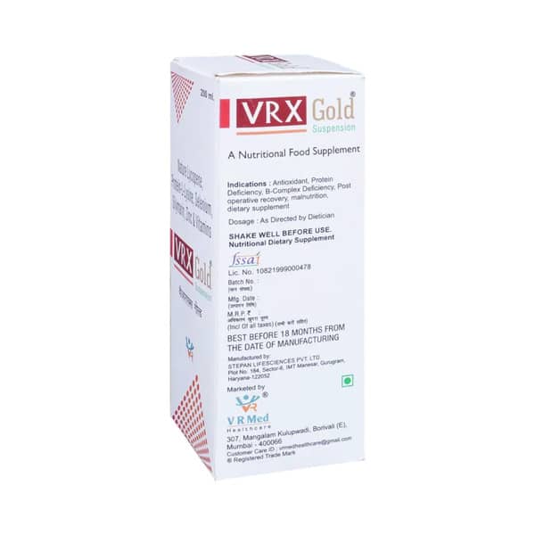 Vrx Gold Bottle Of 200ml Suspension